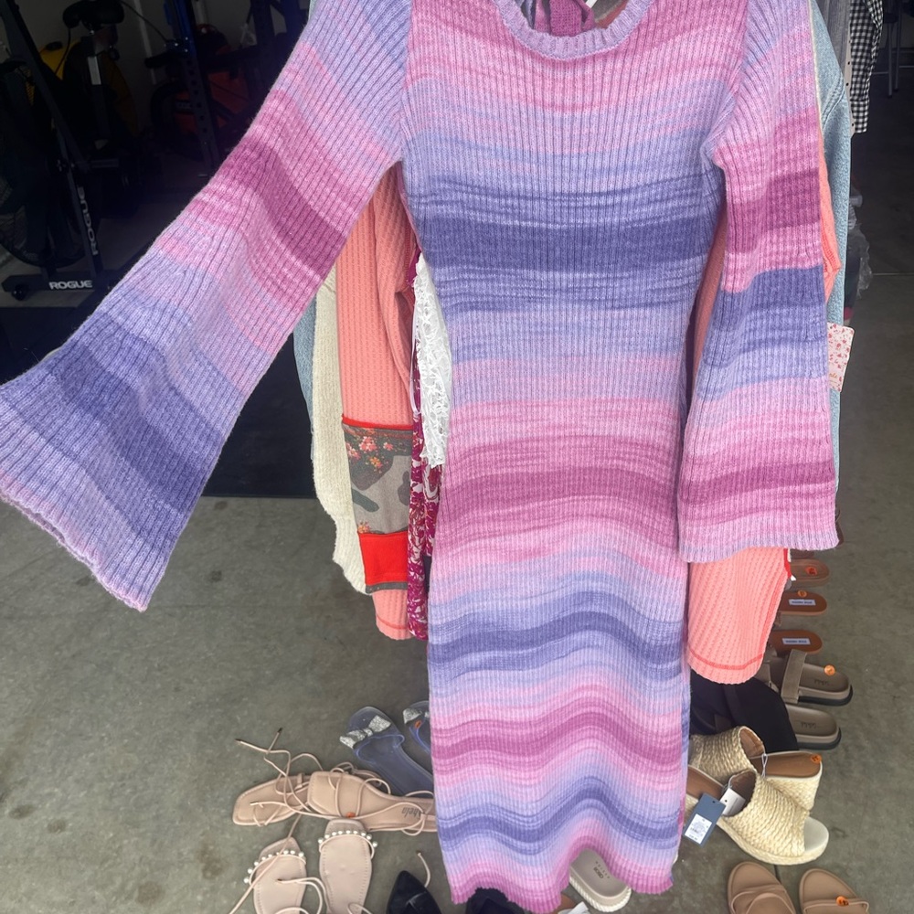 TALULAH Pink and Purple Maxi Dress